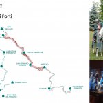 La cartina del cammino “Le strade dei forti” con evidenziate le tappe di riferimento - Infografica di B. Usseglio